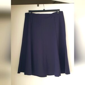Plus Size A-Line Navy Blue Skirt
